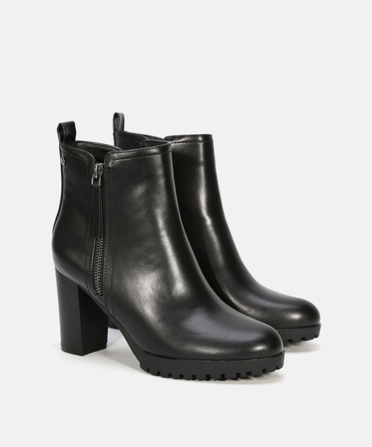 Botines tacón cremallera image number null